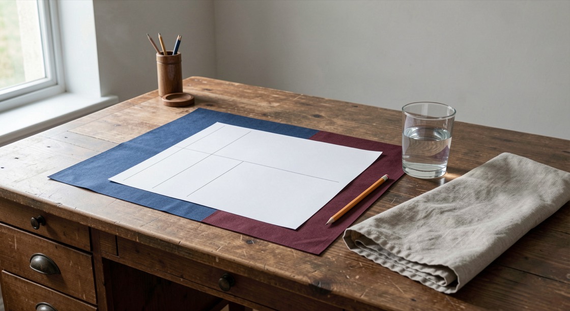 A quiet research table with notes related to Reading an evidence table before deciding