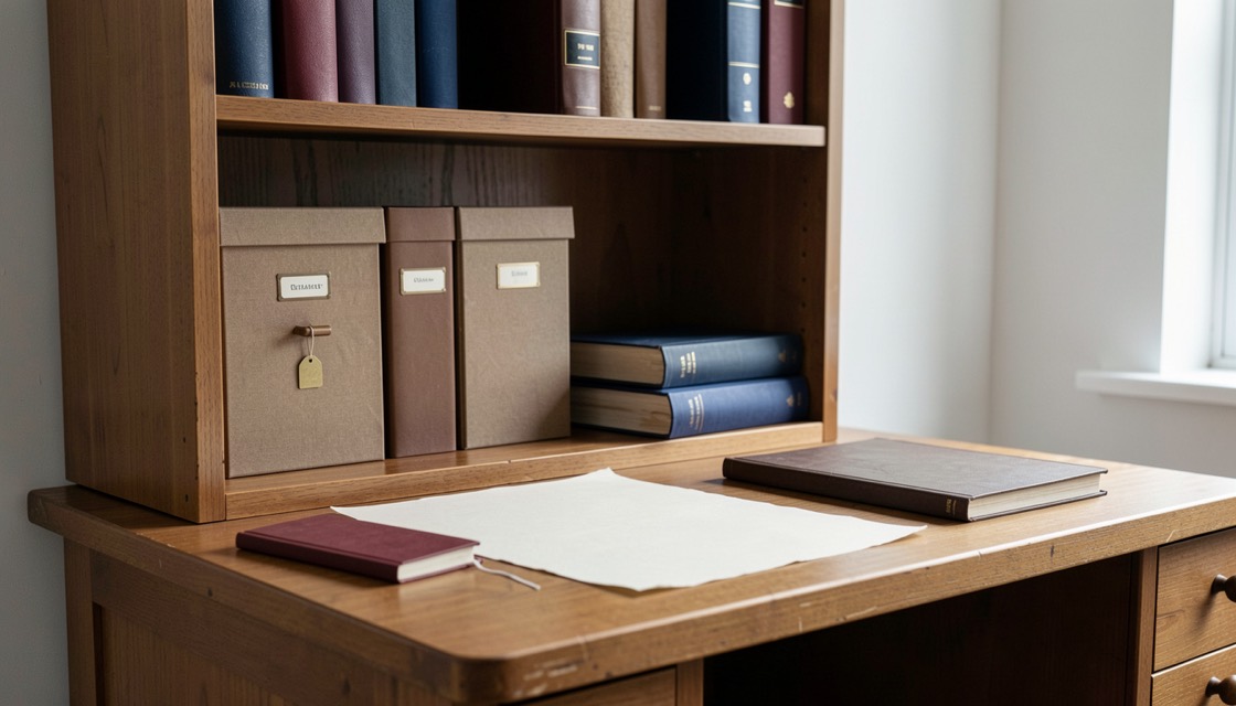 A quiet research table with notes related to High School Sports: Bowling, Track and Golf Seasons