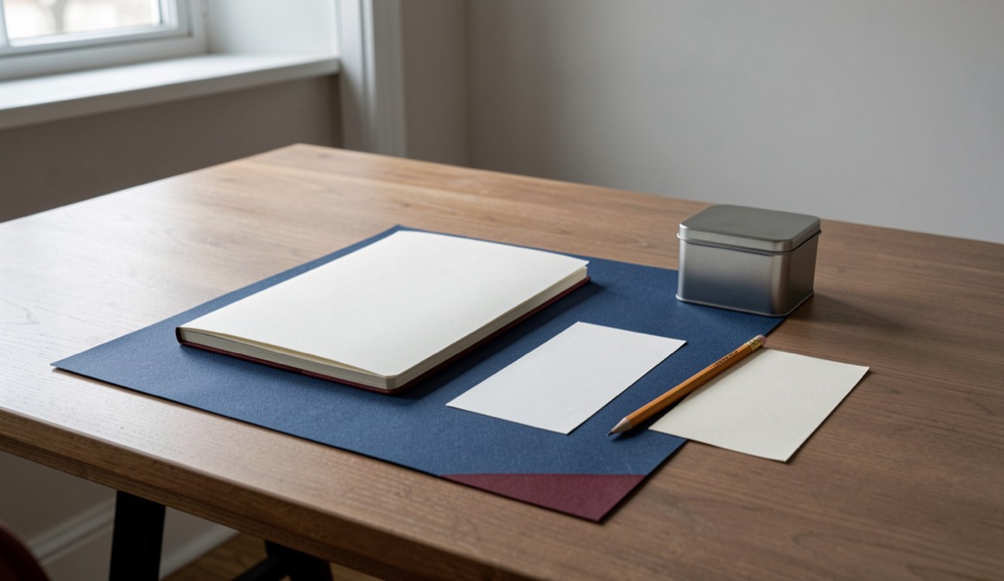 A quiet research table with notes related to A revival program as a document of choice